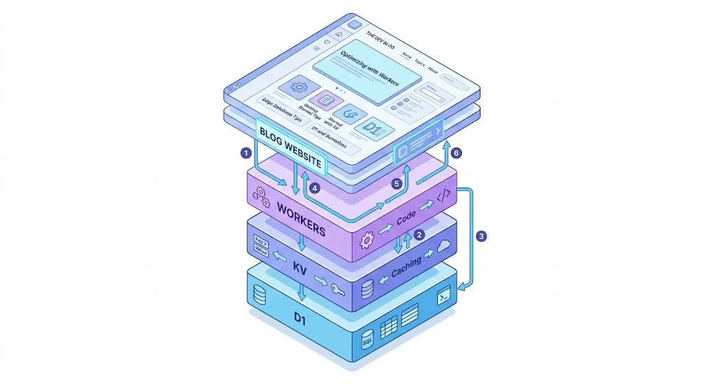 Cloudflare 위에 블로그 전부 올리기 — 아키텍처 일러스트