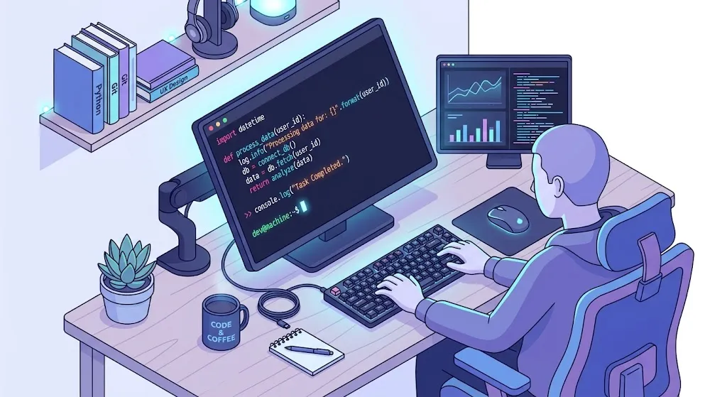 코드와 터미널 화면